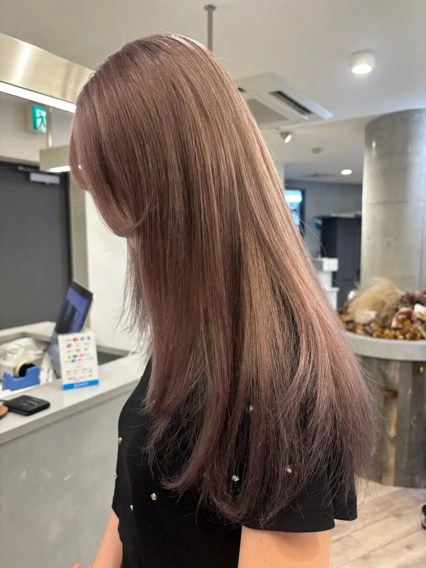 ロング カラー ブリーチ 艶髪ハイトーンカラー kana♡のヘアスタイル