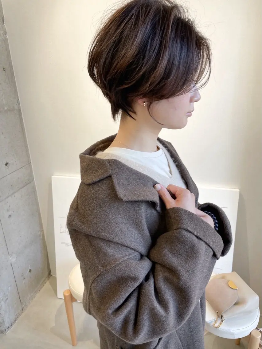 ショート カラー ショートボブ ボブ ショートヘア HAKU 津久野のヘアスタイル