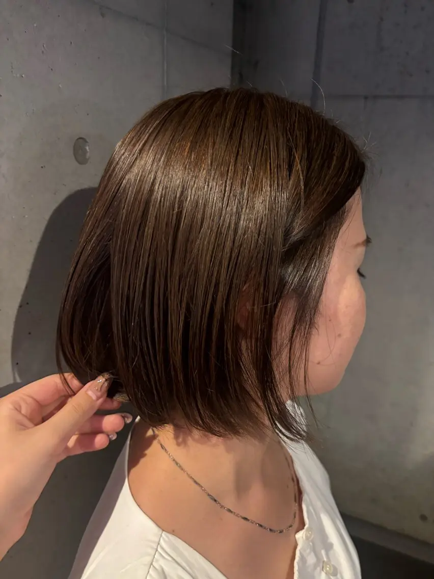 ショート カラー オリーブカラー ヘアカラー トリートメント .⋆𝜗𝜚カラー モデル募集/yuuのヘアスタイル