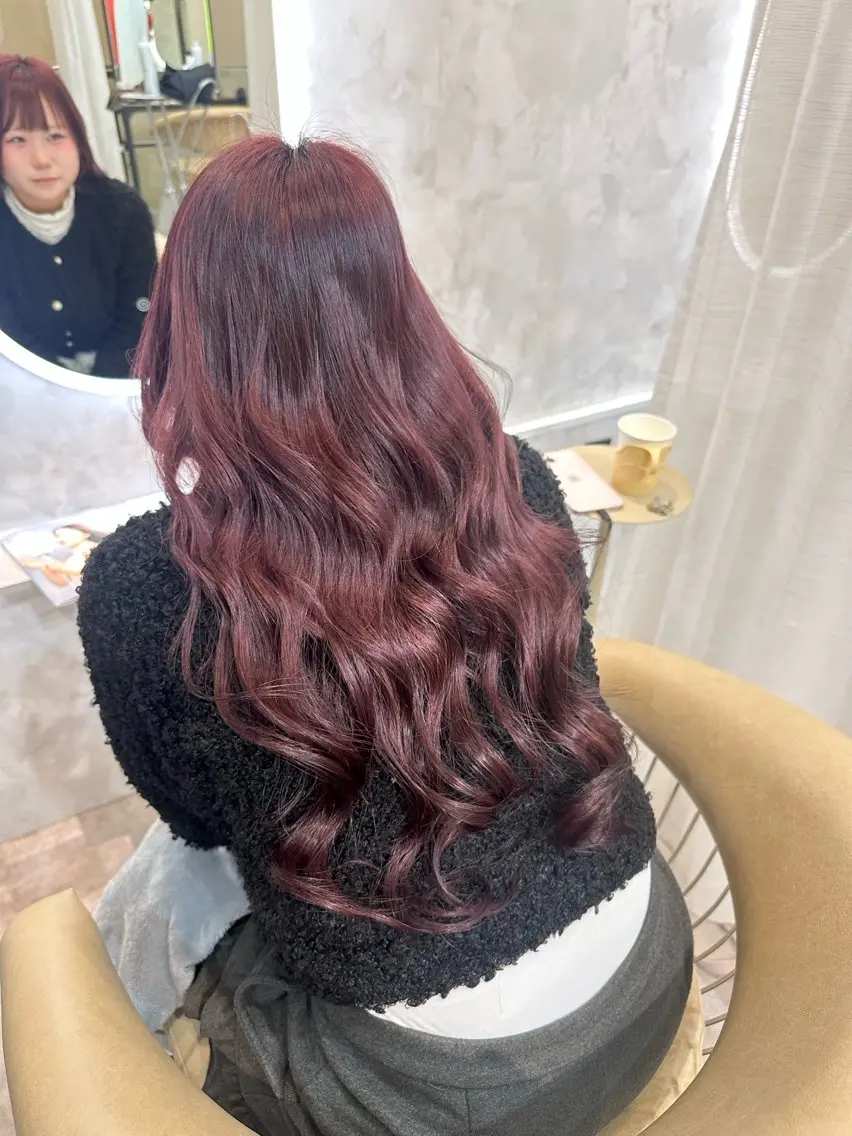 ロング ヘアカラー 畑中 夢のヘアスタイル
