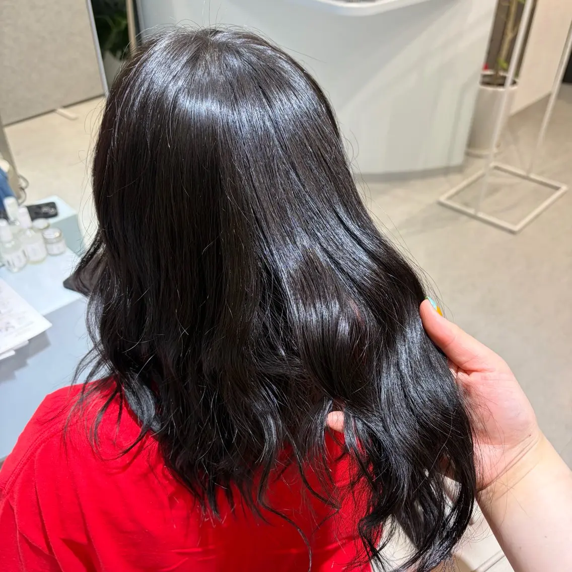セミロング カラー ブラウンカラー ヘアカラー なりた るいのヘアスタイル