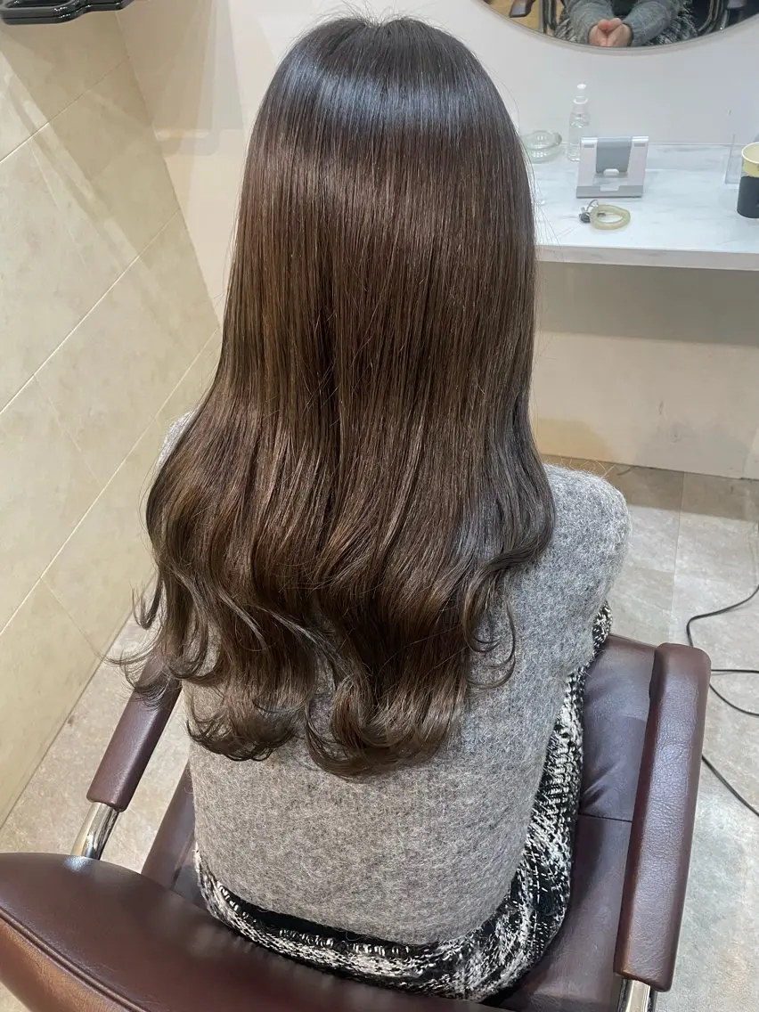 ミディアム ヘアカラー トリートメント ヘッドスパ 艶髪 韓国ヘア 特化 Zina北千住 阿部のヘアスタイル