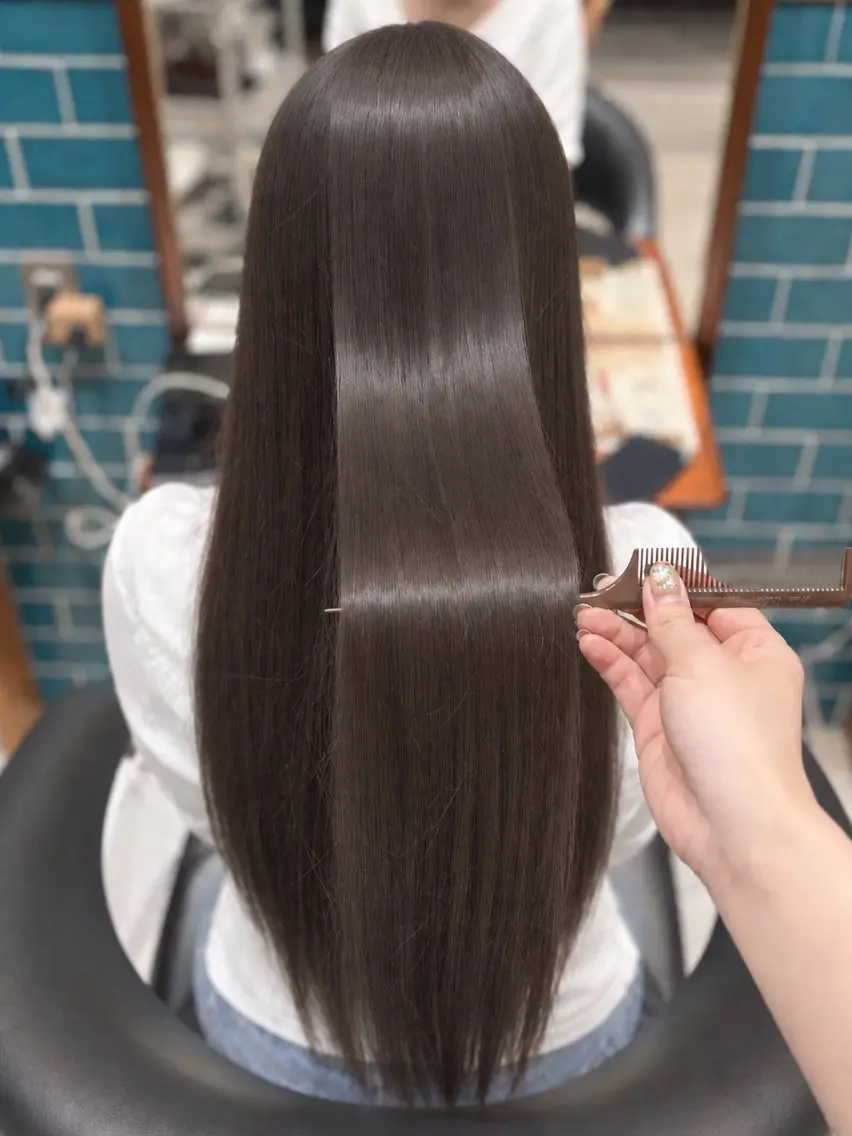 カラー グレージュ ヘアカラー 縮毛矯正/透明感カラ ー🍒/Kannaのヘアスタイル