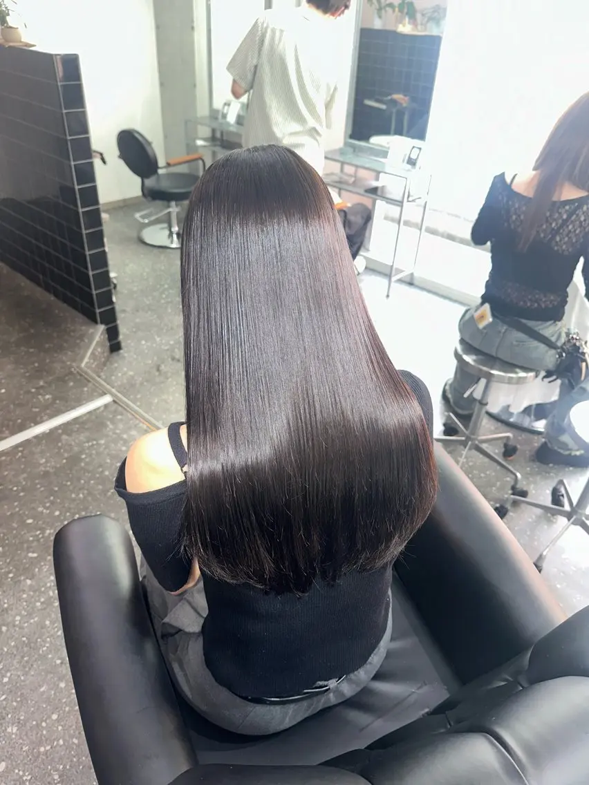 ロング カラー パーマ 髪質改善⭐️縮毛矯正 中野⭐️Rinaのヘアスタイル