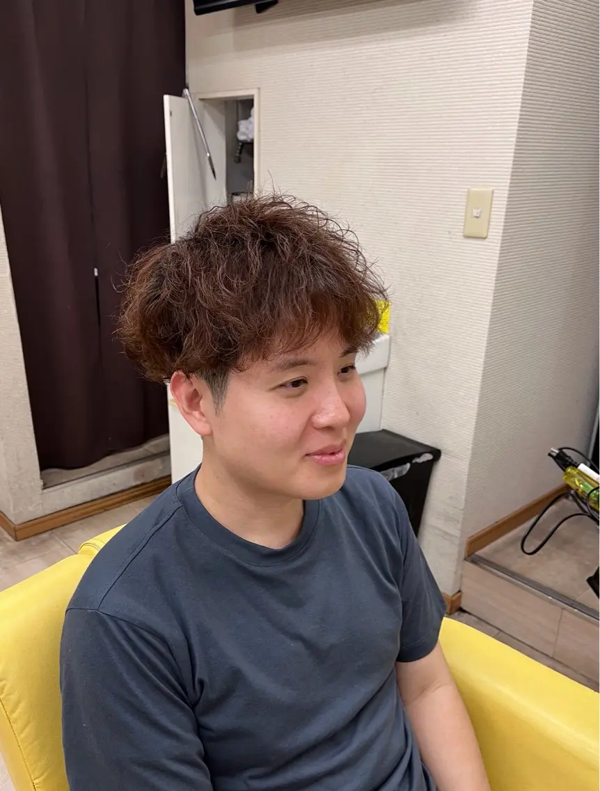 ショート カット パーマ ヘア ブンブンのヘアスタイル