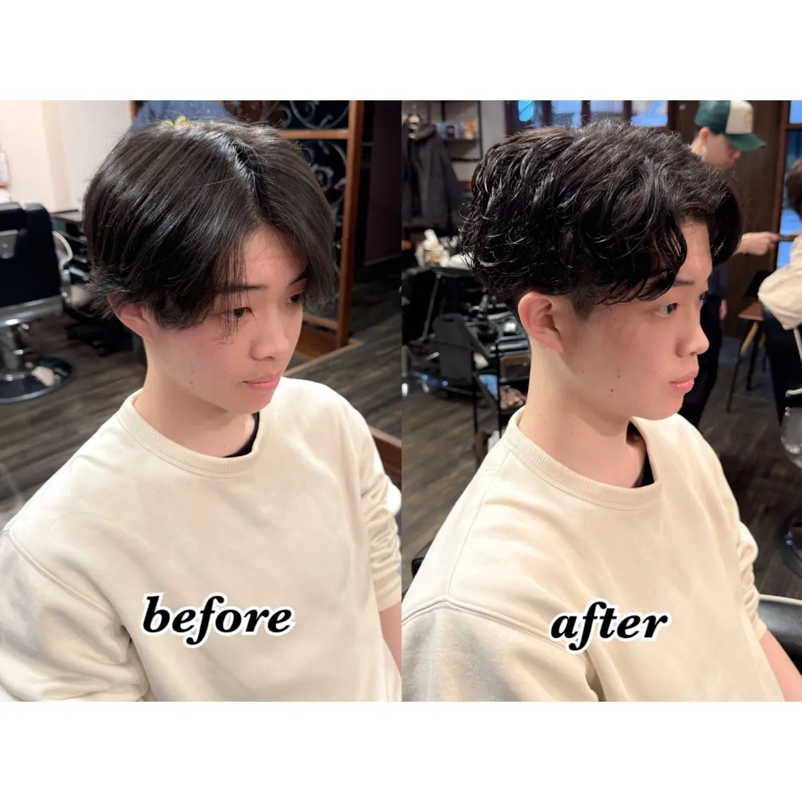 🌀【ミニモ学割】メンズカット+ケアパーマ+炭酸スパor眉カットの写真