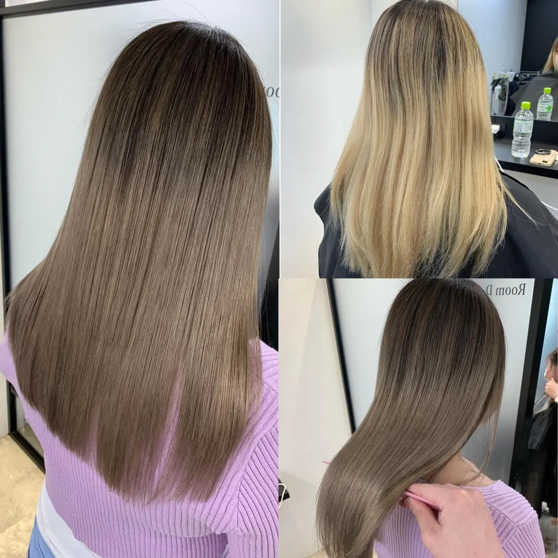 セミロング カラー ベージュカラー グラデーションカラー ハイライトカラー くせ毛 外国人風カラー 阿部 圭悟のヘアスタイル