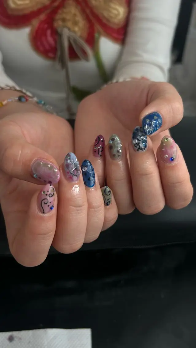 ネイル ハンドネイル ハンドケア mira☼ 𐦍 ☼ nailのネイルデザイン