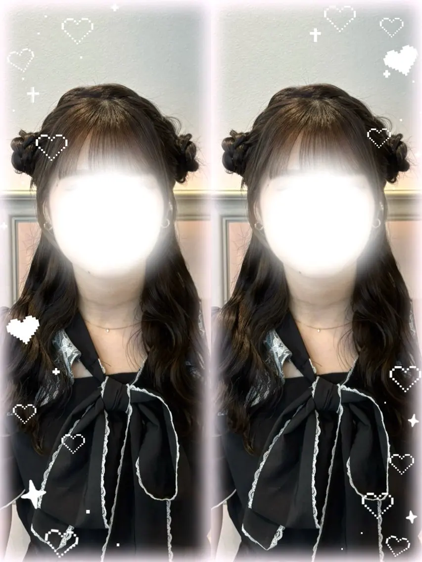 ロング ヘアアレンジ カット ヘアセット 縮毛矯正/Wカラー /アレンジ🌙あまにのヘアスタイル
