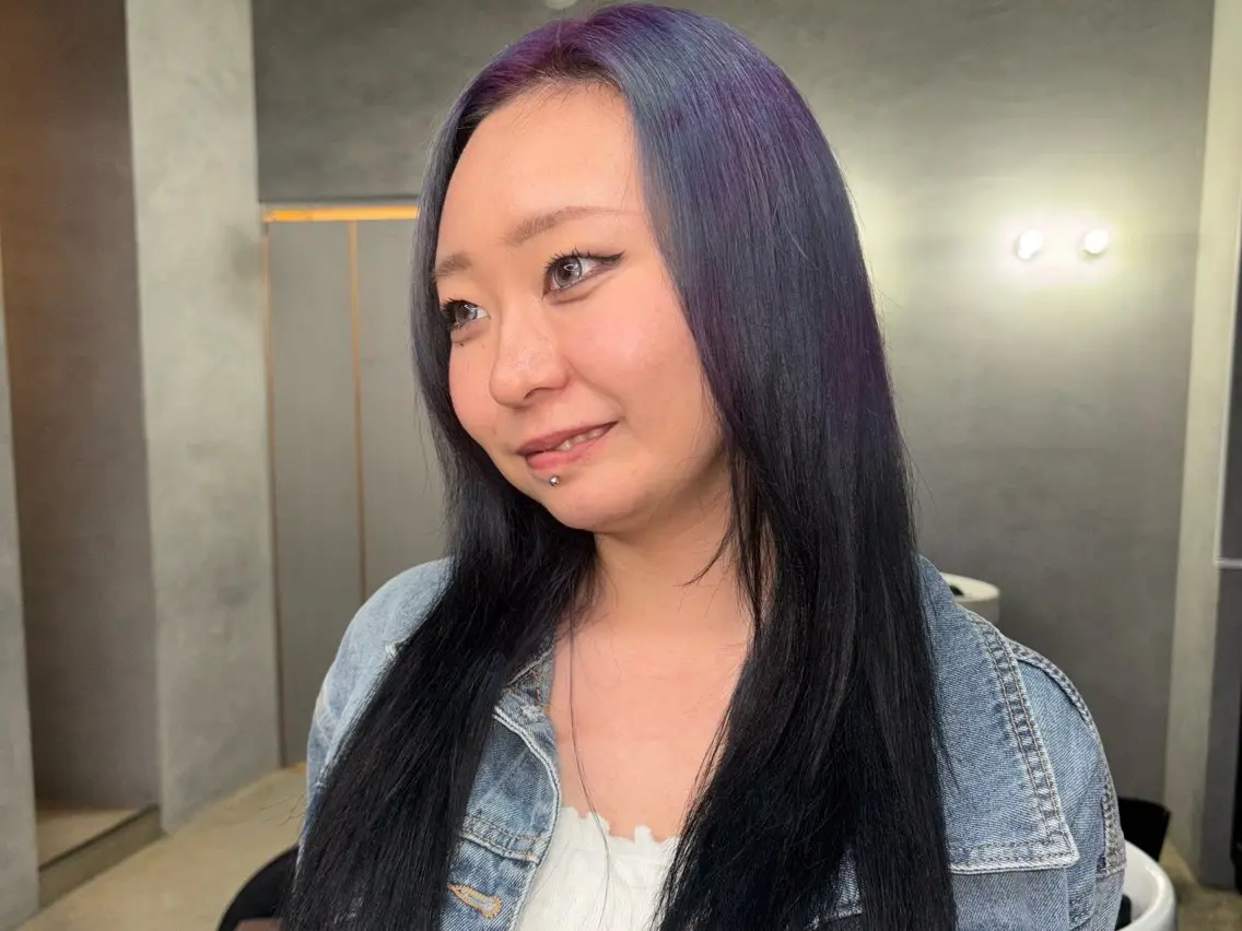 セミロング カラー ヘアカラー デザインカラー /rioのヘアスタイル