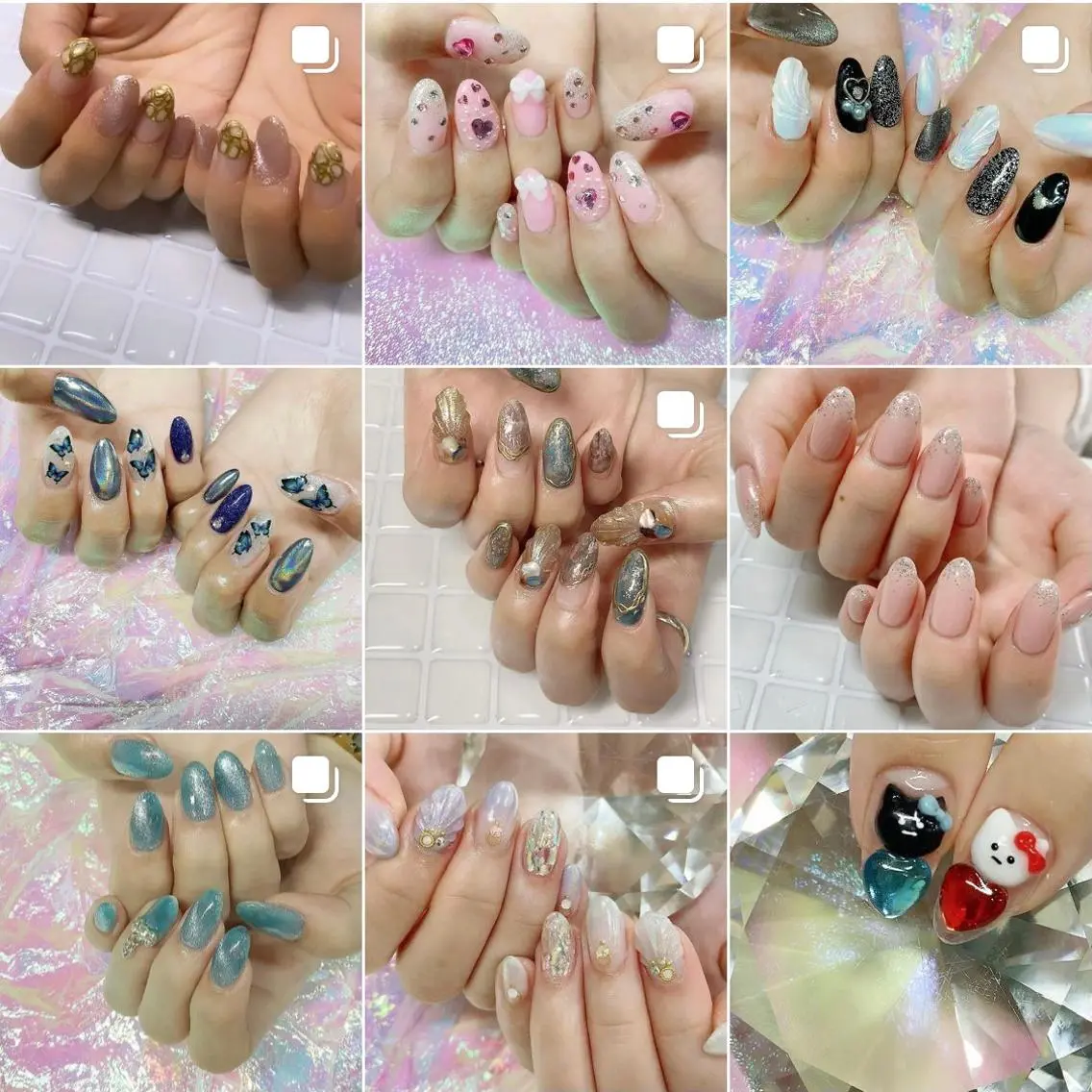 ネイル 渋谷／チップ長さ出し 👑アプレgel-xのネイルデザイン