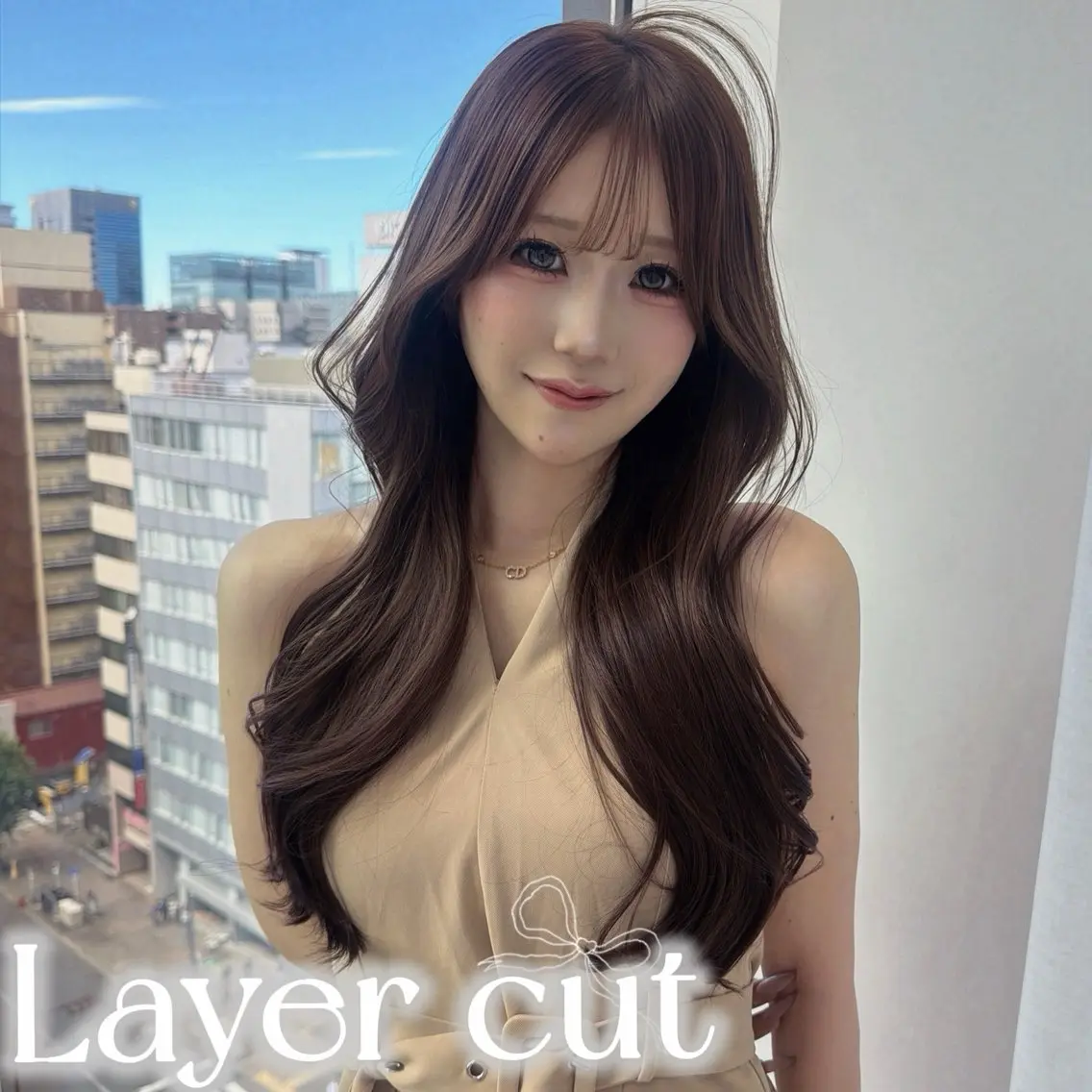 ロング くびれヘア レイヤーカット カット 🩵HIYORI /栄/レイヤーカットのヘアスタイル