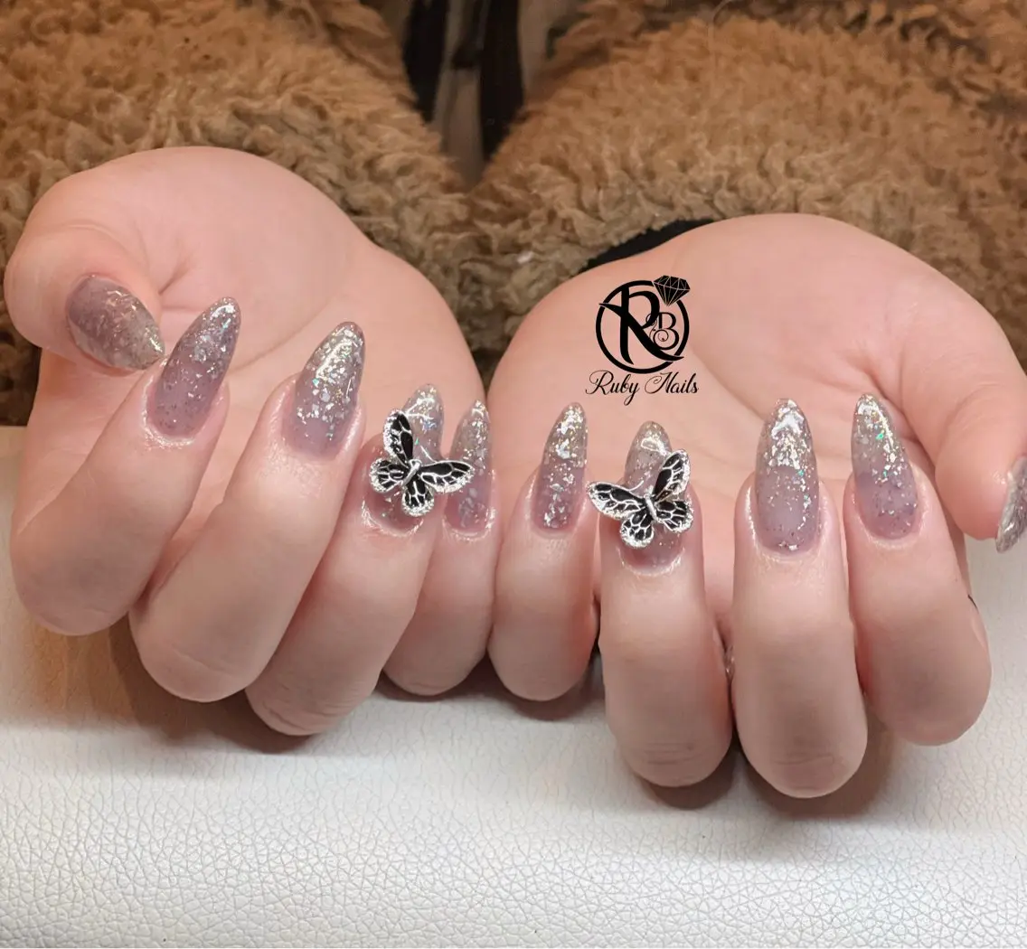 ネイル ボルドー ブラウン チークネイル ドット フットネイル ハンドネイル RUBY Nail 日暮里店のネイルデザイン