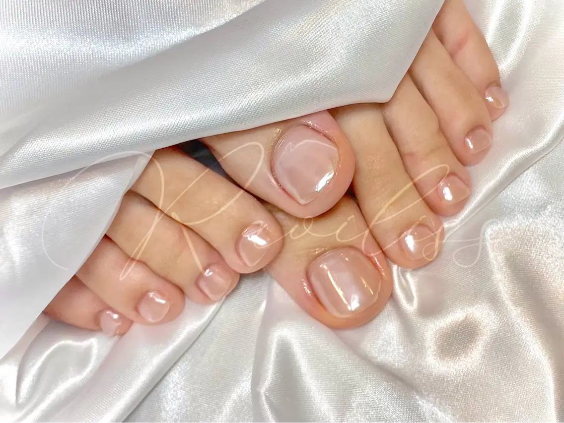 【フットバスケア付き】当日選べる💅マグネットネイルorミラーネイルの写真