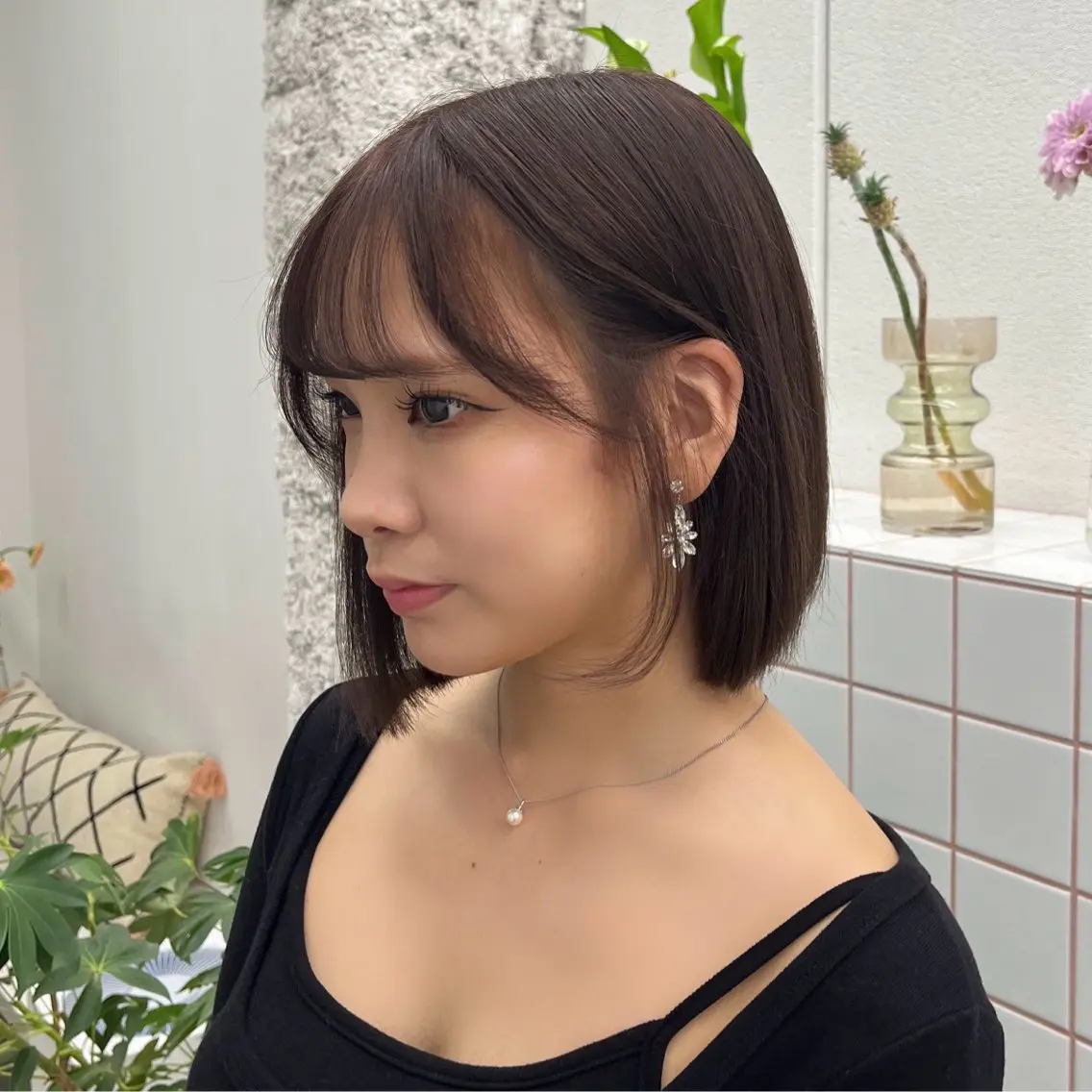 ショート カラー ヘアカラー トリートメント 🌼花屋併設🌼 木下奈々望のヘアスタイル