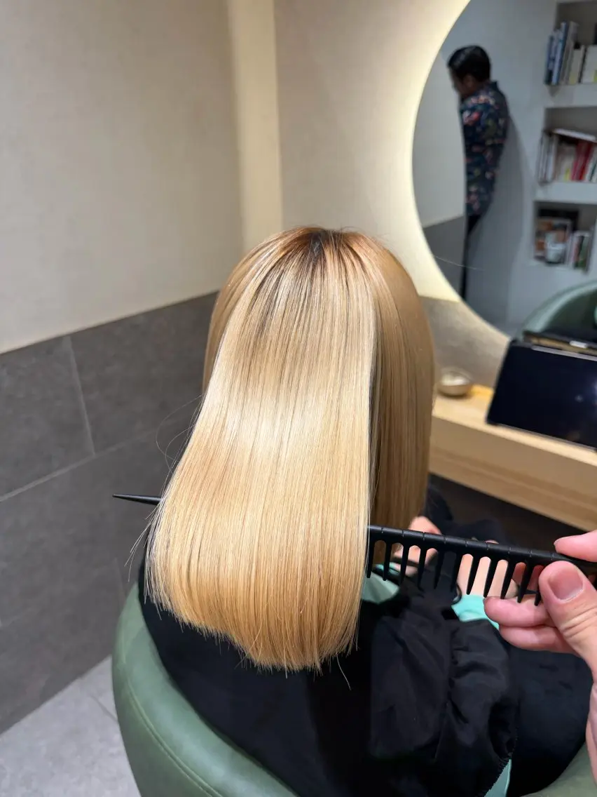 ミディアム 奥野 蓮のヘアスタイル