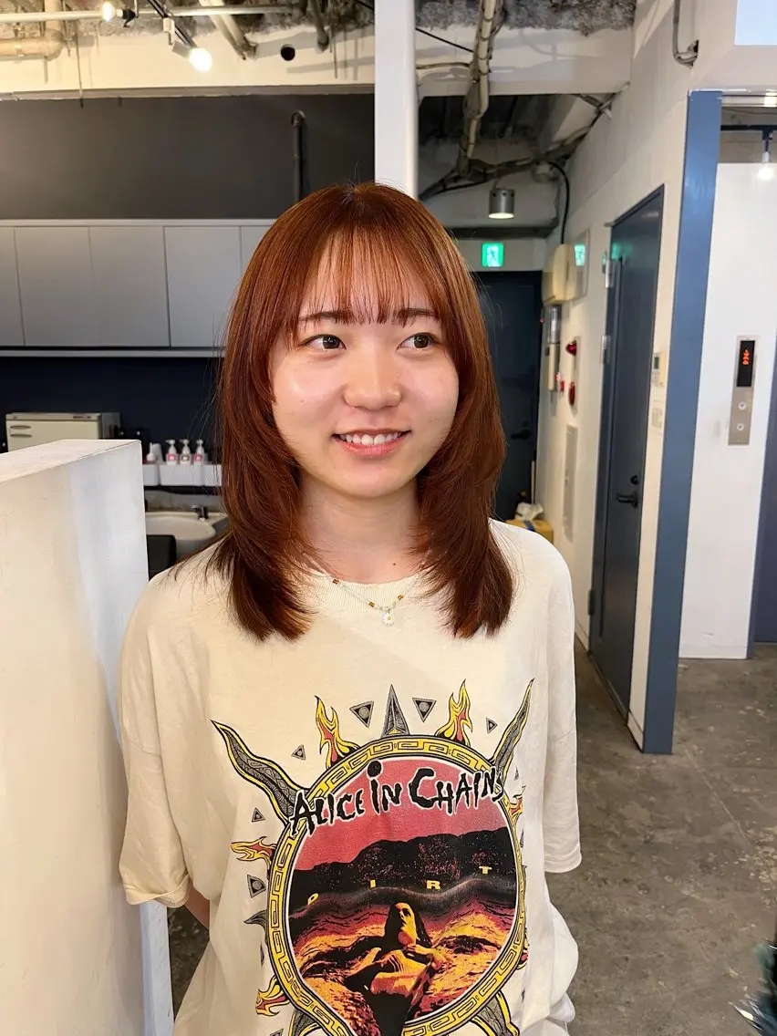 ミディアム カット ヘアカラー トリートメント 🌛ダブルカラー 🌜SAYAKAのヘアスタイル