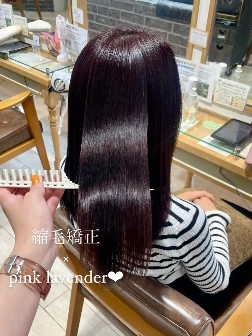 ロング 縮毛矯正 縮毛矯正 トリートメント 🍬kanami 🍬ボブ/暖色カラーのヘアスタイル