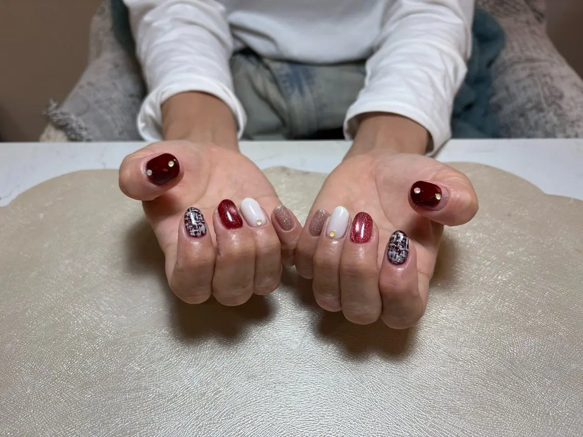ネイル ツイードネイル D.d Ayaのネイルデザイン