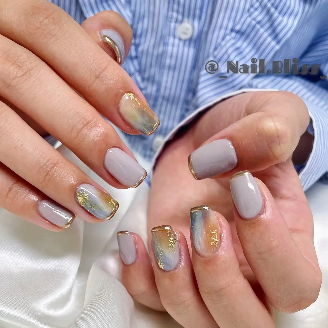 ネイル ニュアンスネイル ハンドネイル NAIL BLISSのネイルデザイン