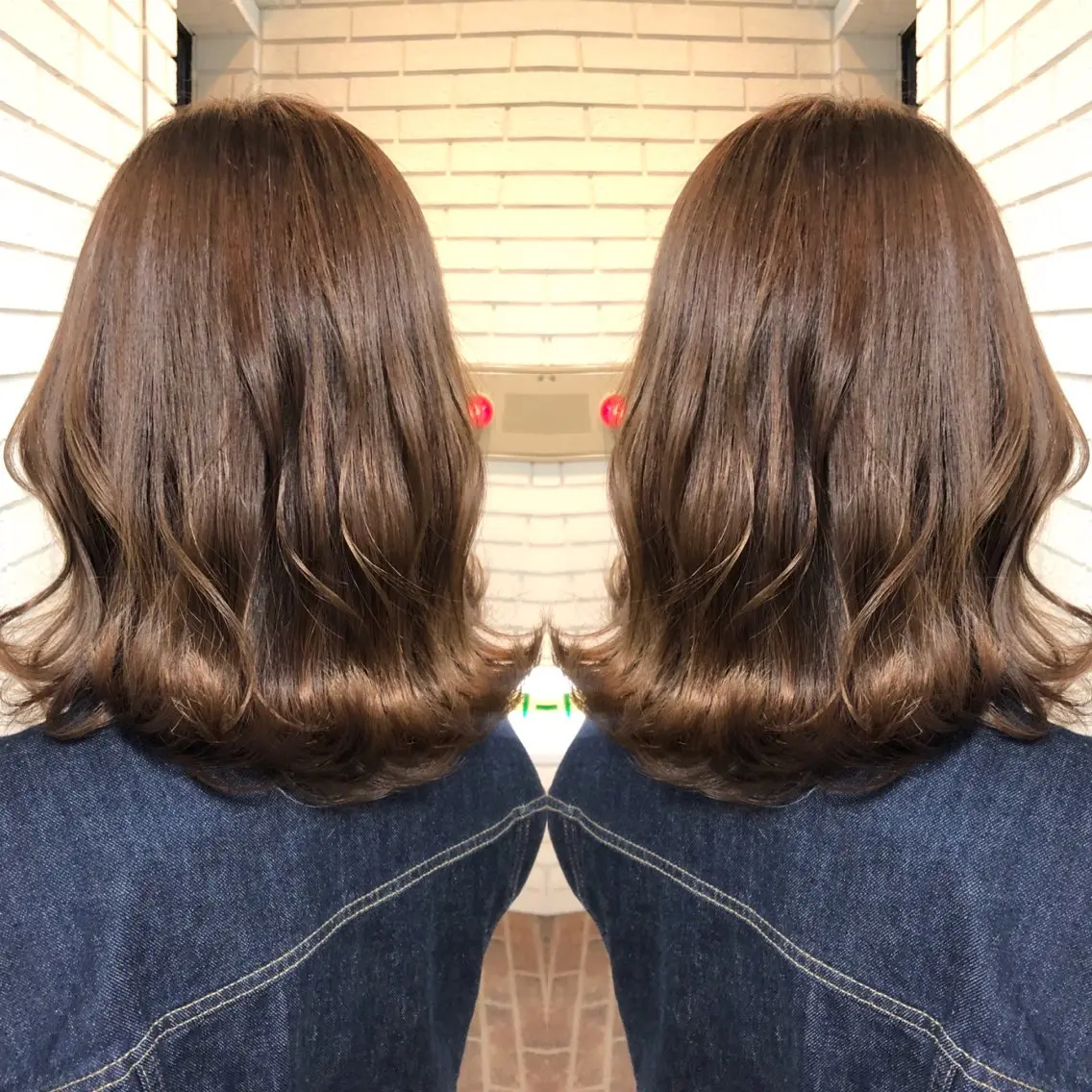 ミディアム ヘアカラー トリートメント 艶カラー🩵💛 NANAのヘアスタイル