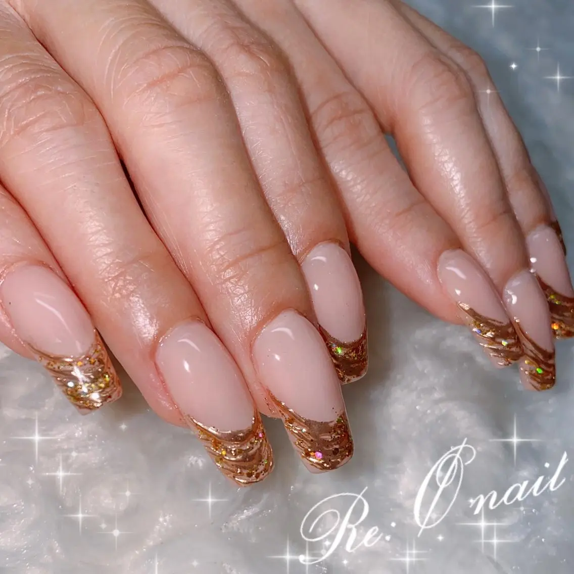 ネイル フレンチネイル ハンドネイル Re:Ø nail 🩵TSUJIのネイルデザイン