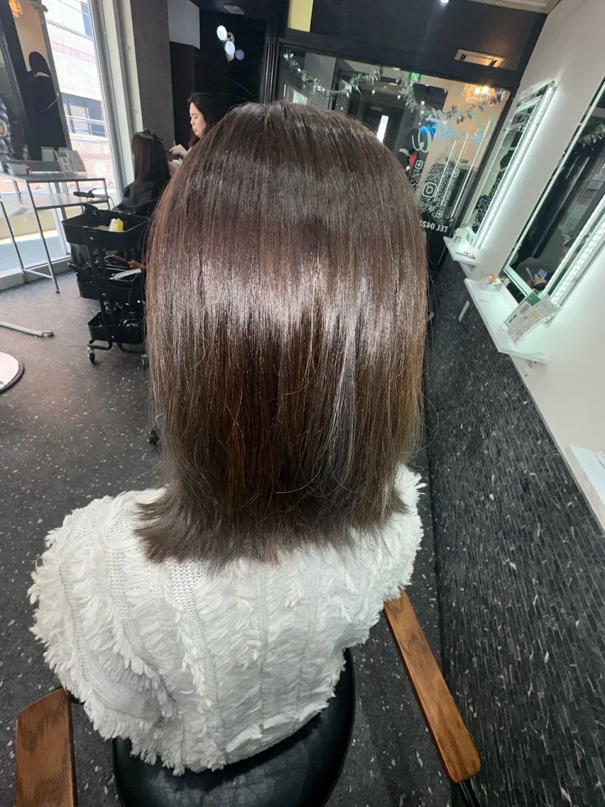 ミディアム カラー パーマ カット ヘアカラー 縮毛矯正 トリートメント 髪質改善⭐️縮毛矯正 中野⭐️Rinaのヘアスタイル