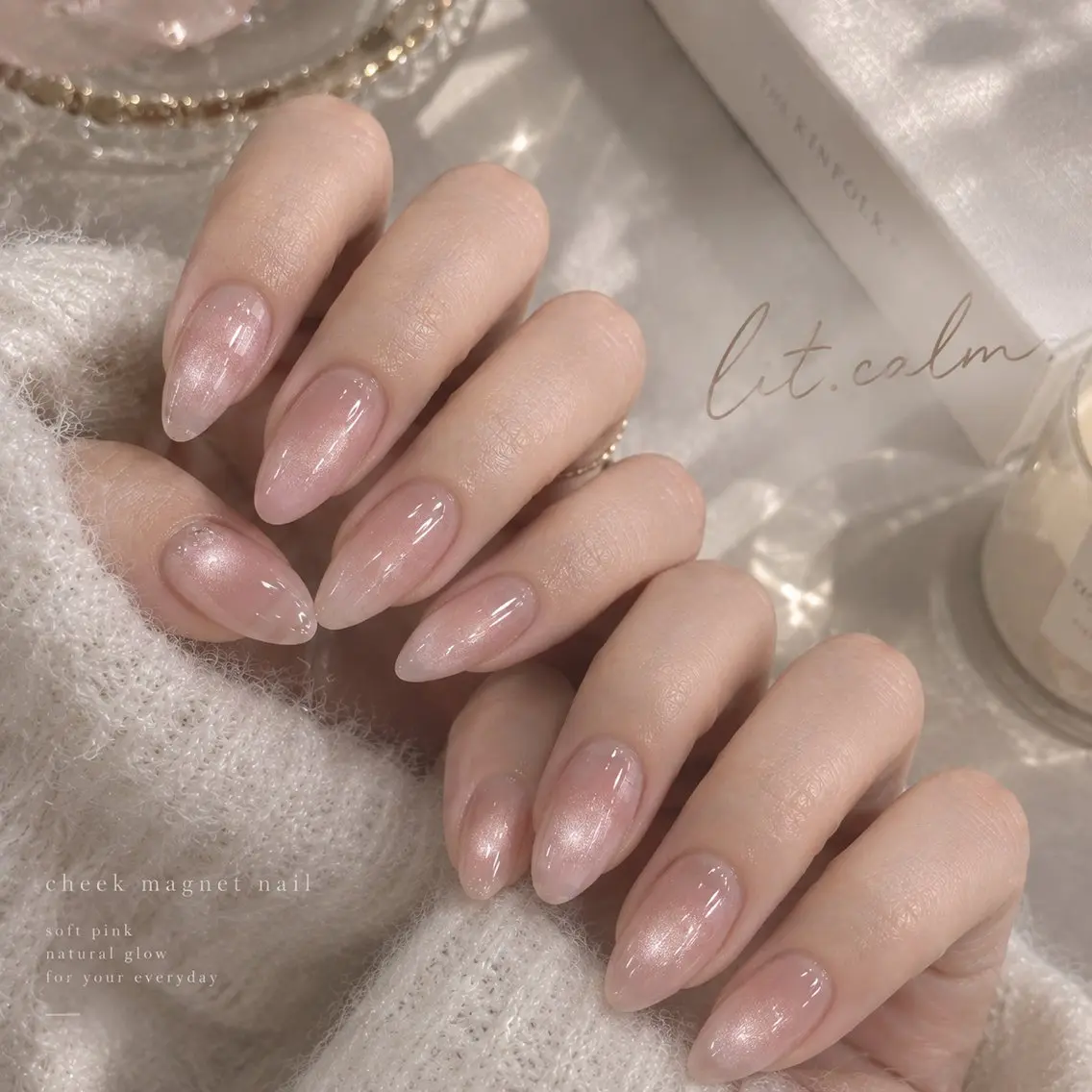 ネイル チークネイル マグネットネイル lit. calm 代々木のネイルデザイン