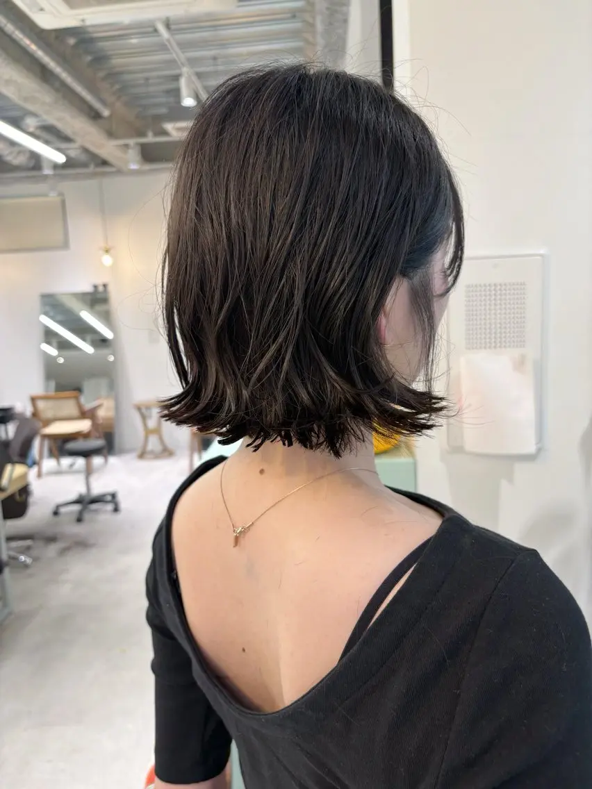 ショート パーマ ボブ カット パーマ ニュアンスパーマ 萩本直紀のヘアスタイル