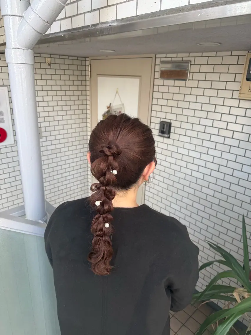 ロング ヘアアレンジ 成人式 ハーフアップ 結婚式・ブライダル デート 卒業式のヘアスタイル ヘアセット 褒められヘアメイク /ボブ女子🐶みおのヘアスタイル