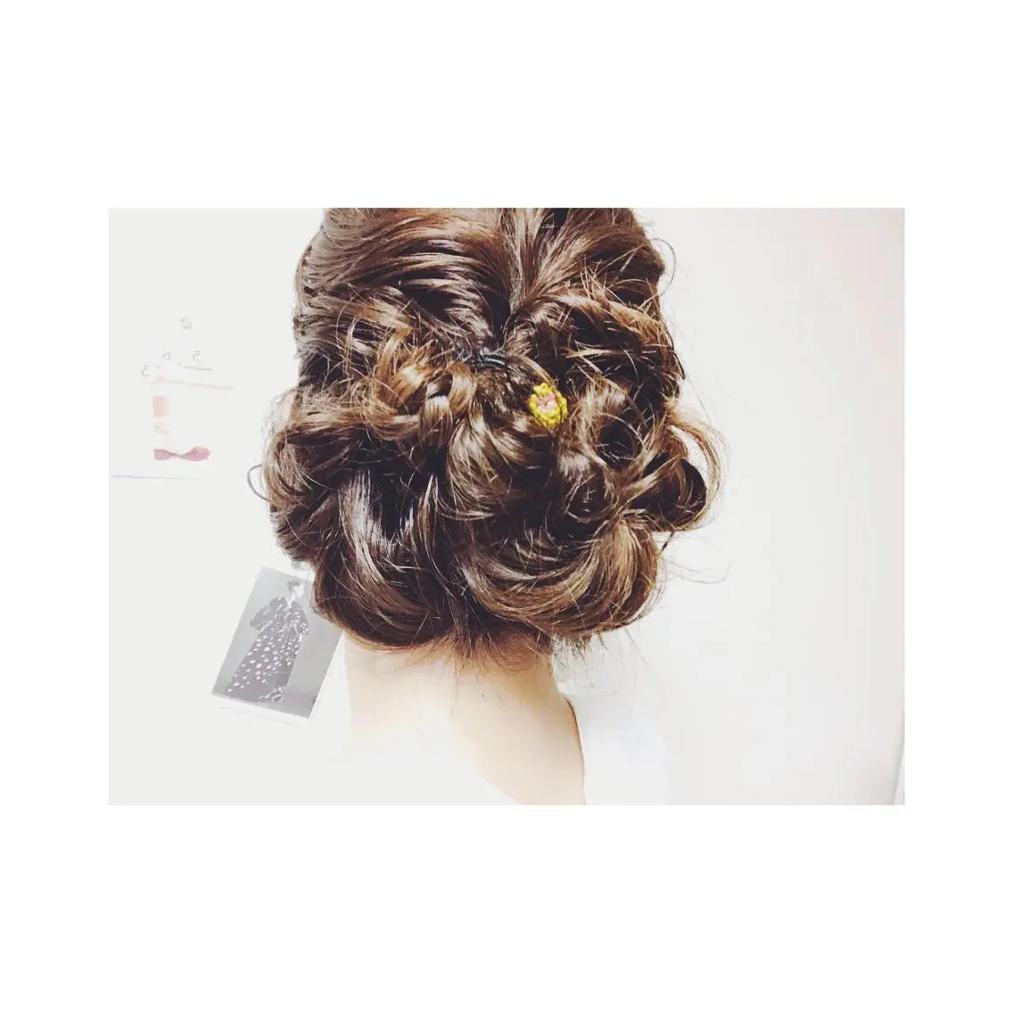 セミロング パーマ ヘアアレンジ くるくるパーマ aikoのヘアスタイル