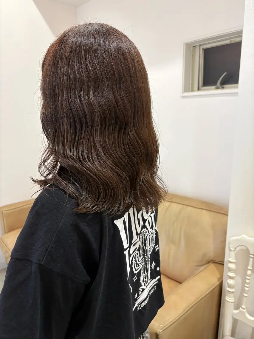 ミディアム カラー ヘアカラー 前田 彩花のヘアスタイル
