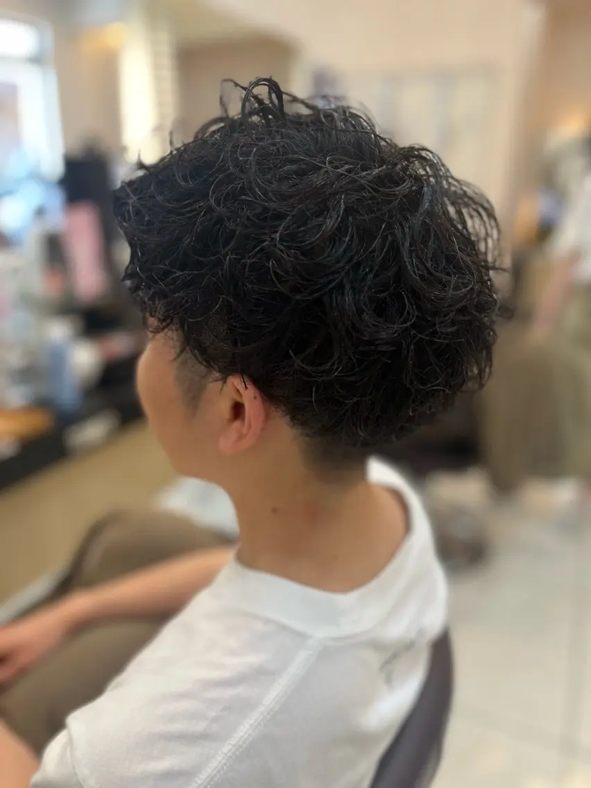 ショート パーマ メンズ カット パーマ トリートメント トータルビューティー K:R鶴川のヘアスタイル