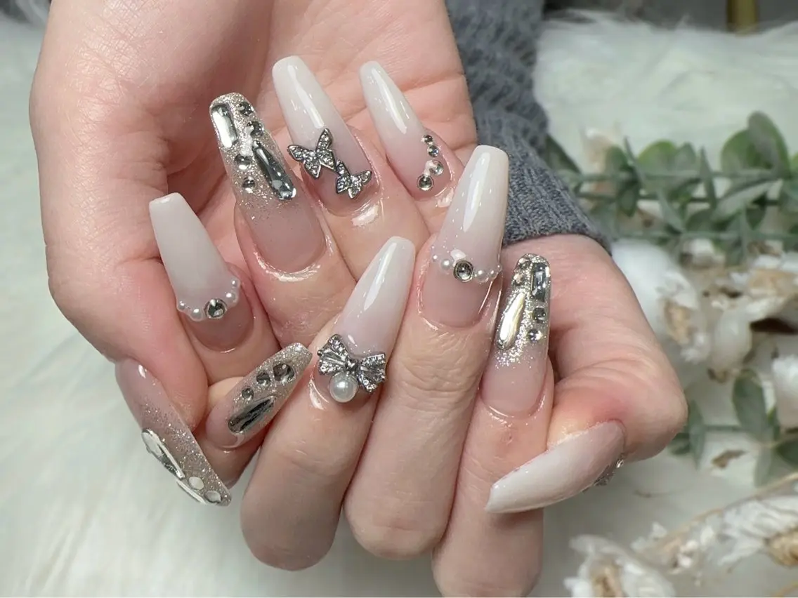 【チップ長さ出し】🌟 持ち込みデザイン·120分コース(ア−ト6~8本) 13980円の写真