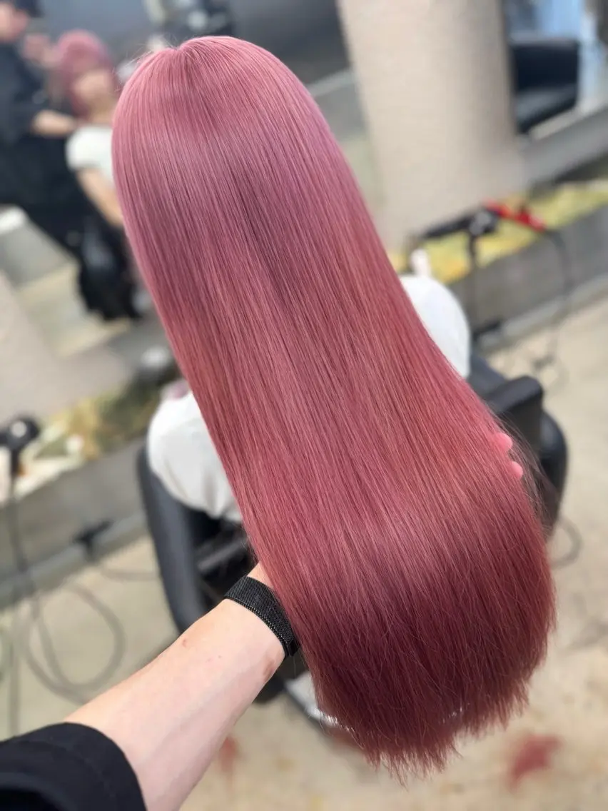 ロング カラー ブリーチ 透明感カラー ヘアカラー トリートメント 韓国ヘア特化 TAKESHIのヘアスタイル