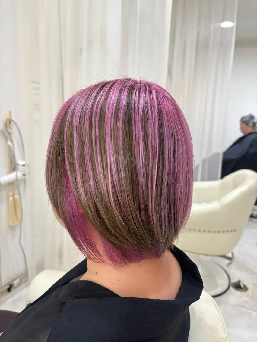 カラー ピンクカラー 三十木 博敏のヘアスタイル