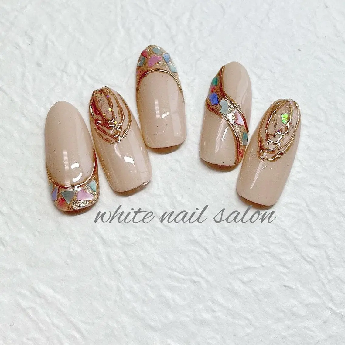 ネイル フットネイル ジェルネイル ハードジェル ラメ(グリッター) 持ち込み ハンドネイル white nail salonのネイルデザイン