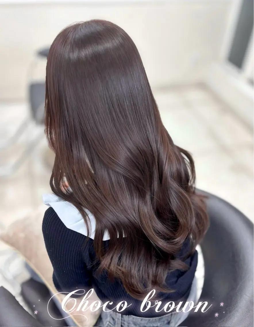 ロング カラー ブラウンカラー ヘアカラー トリートメント ブリーチなしカラー/ ♡𝐒𝐚𝐤𝐢♡のヘアスタイル