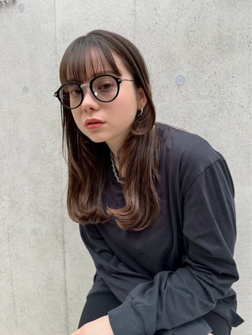 セミロング カラー パーマ カット パーマ トリートメント IPPO 下北沢のヘアスタイル