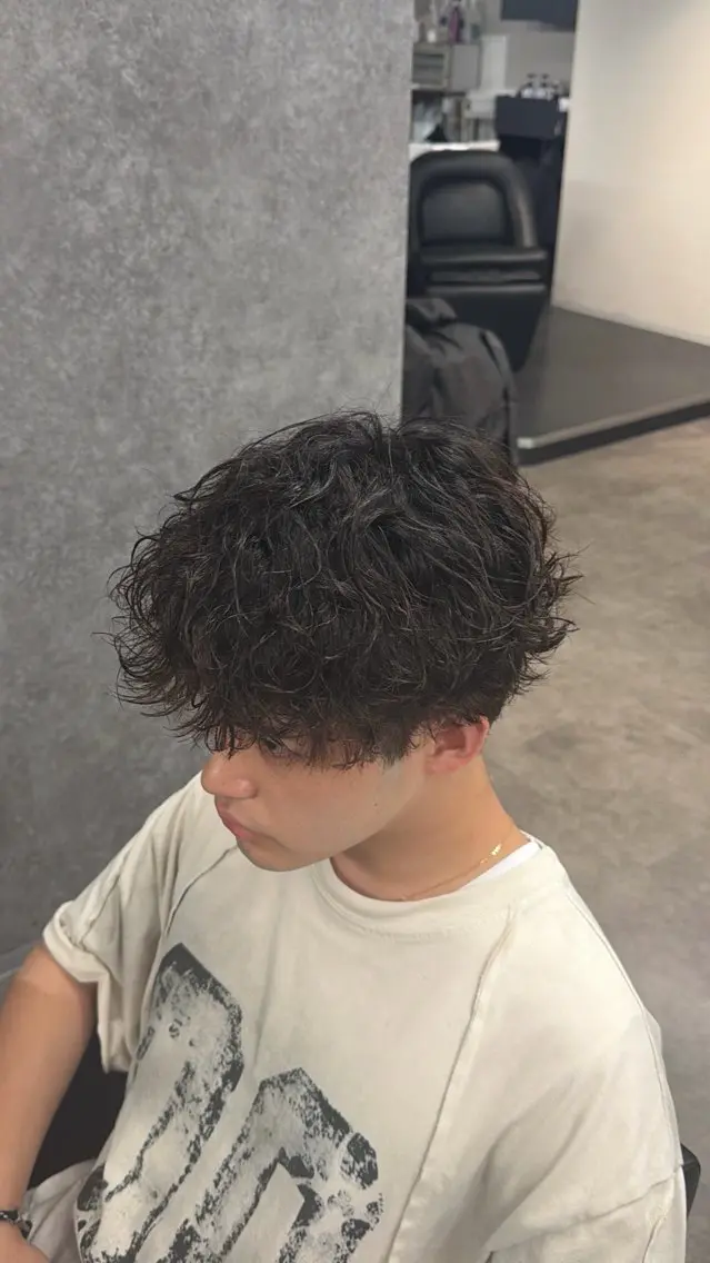ショート メンズ カット パーマ シャドウパーマ/立川 メンズ/コタロウのヘアスタイル