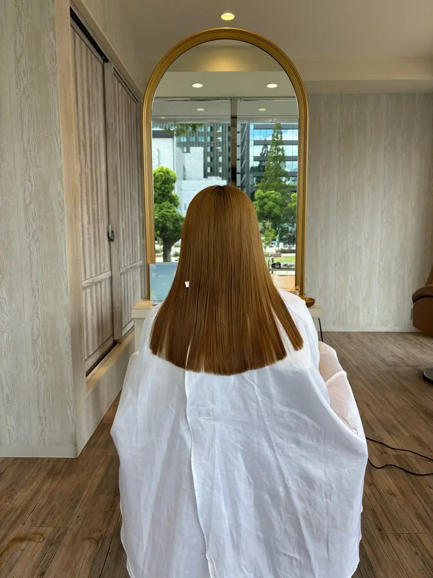 ロング カット トリートメント yui🥀/ボブ /ブリーチなしカラーのヘアスタイル