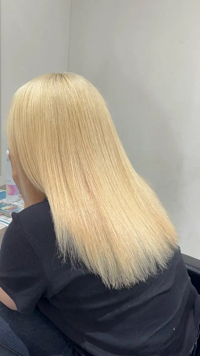 ミディアム カラー ブリーチ ブロンド ホワイトブロンド ヘアカラー 🌮SHUN🇺🇸 /CIERA南船場のヘアスタイル