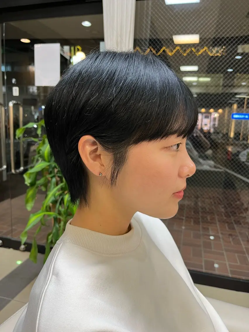 ショート レイヤーカット/ブラ ウンカラー/河野凜のヘアスタイル