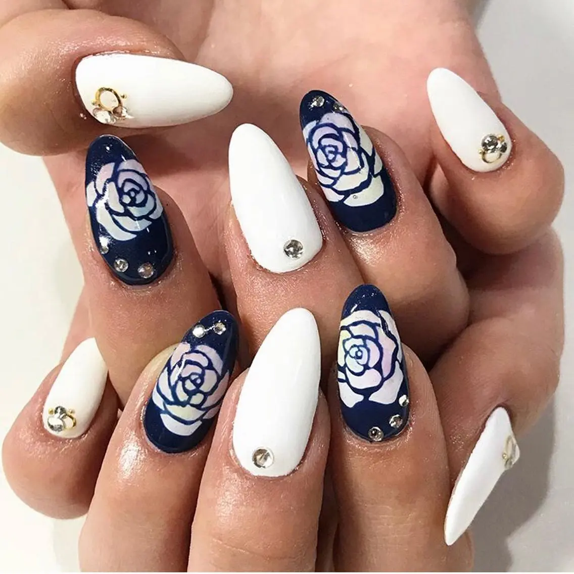 ネイル 渋谷／チップ長さ出し 👑アプレgel-xのネイルデザイン