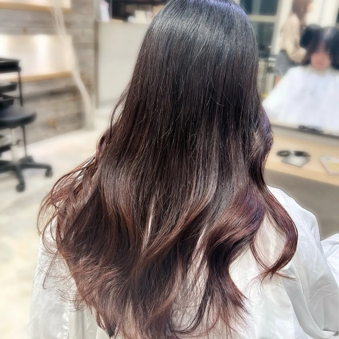 セミロング カラー レイヤーカット カット トリートメント 髪質改善/韓国ヘア 顔まわり特化yutoのヘアスタイル