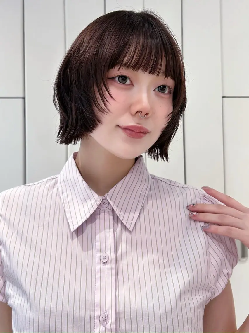 ショート カラー ボブ カット ヘアカラー Un ami 心那のヘアスタイル