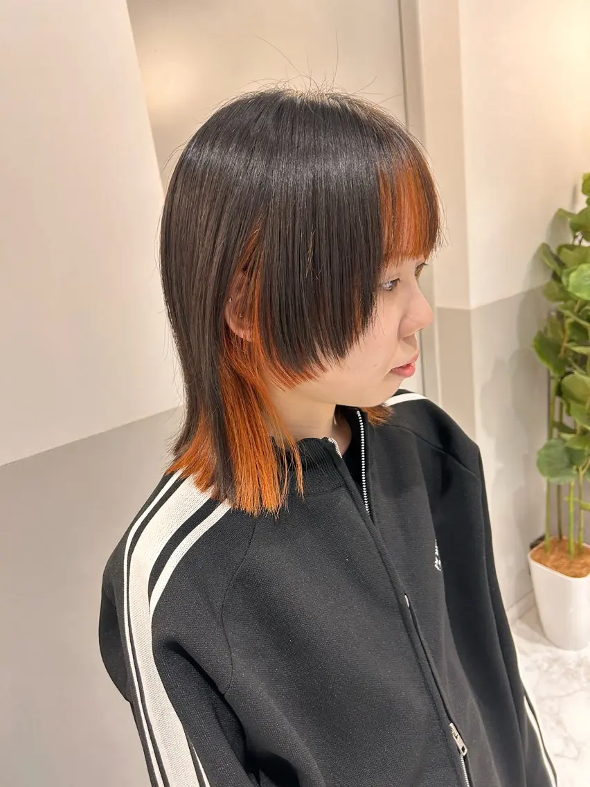 ミディアム カラー ヘアカラー 薄田 珠美のヘアスタイル