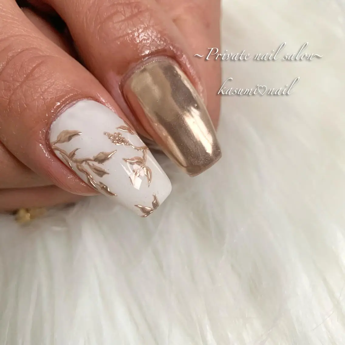 ネイル アートネイル ラメ(グリッター) マグネットネイル ミラーネイル 持ち込み KASUMI♡ Nailのネイルデザイン