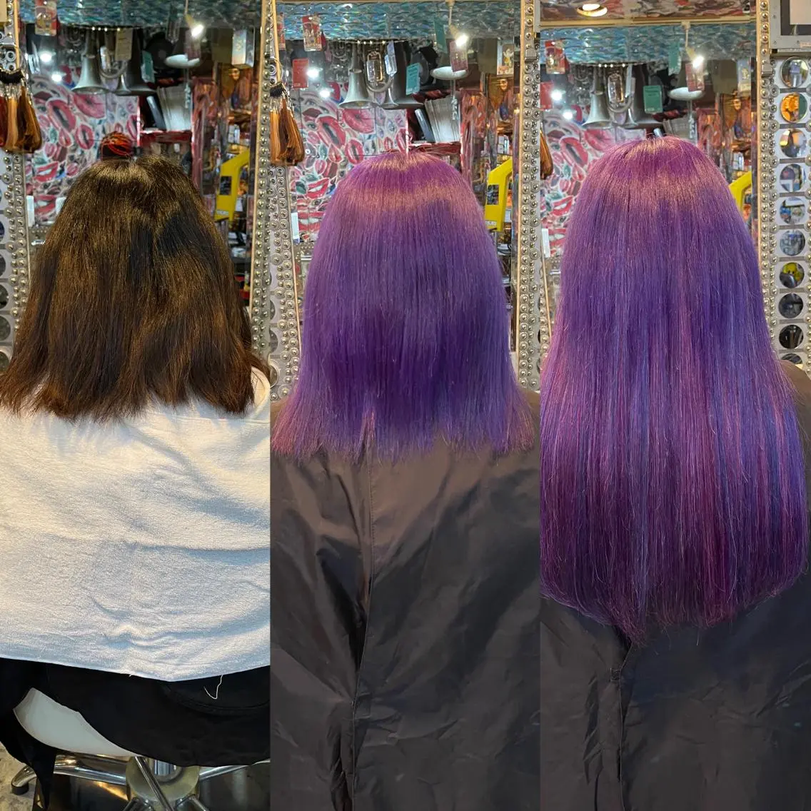 ロング カラー パーマ ヘアアレンジ 編み込みエクステ ダブルカラー エクステ ロング 🌈派手髪エクステ ブレイズ🌈ひろとのヘアスタイル
