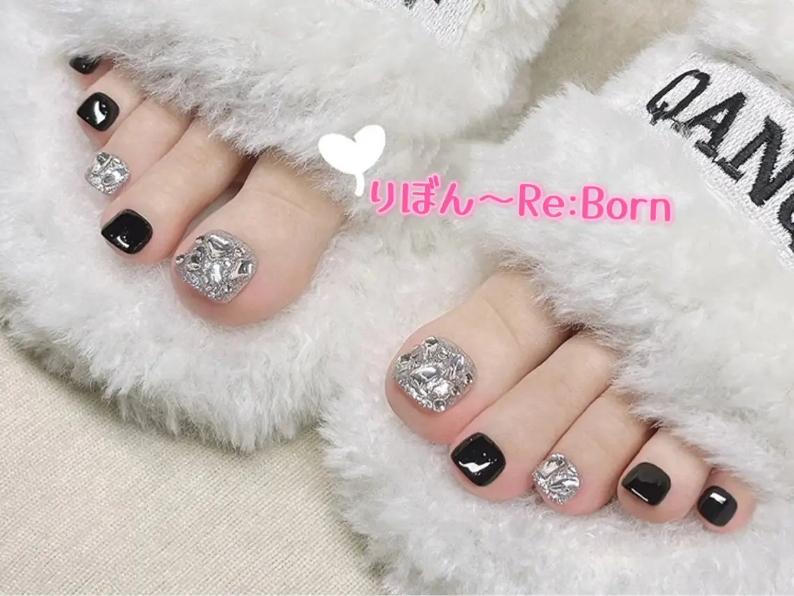 フットワンカラーorマグネットネイル＋親指埋め尽くし2本🎀¥6280の写真